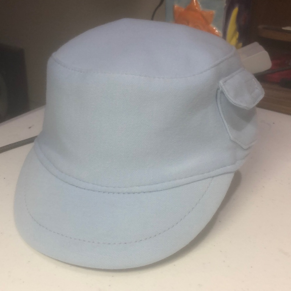 Infant Light Blue Cadet Hat Cap with Pocket
